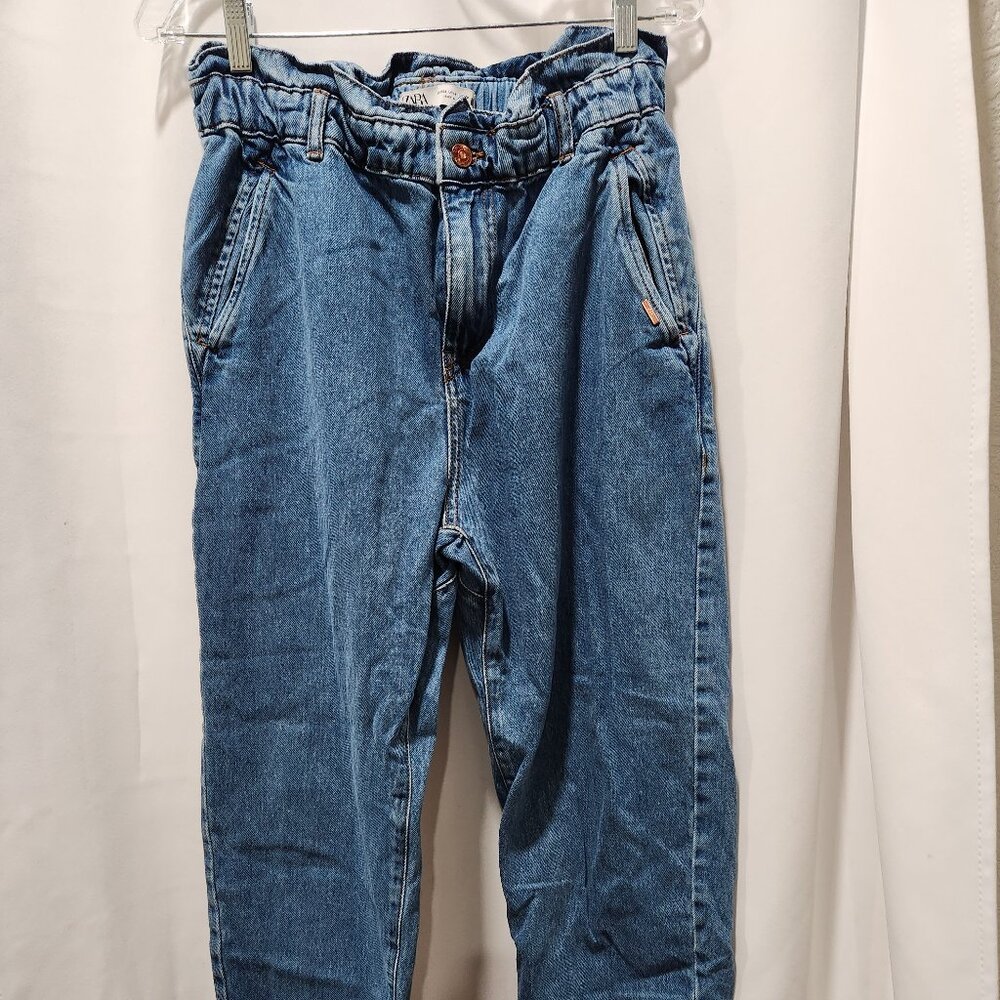 Zara High waisted Baggy Paperbag jeans